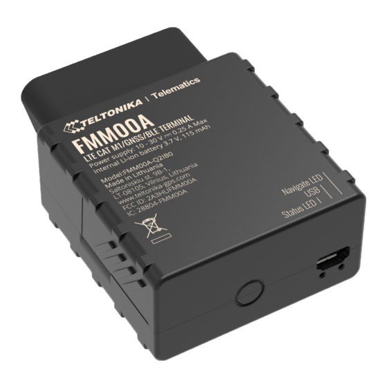 Teltonika FMM00A Quick Manual