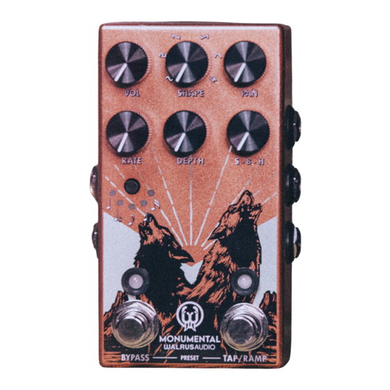 Walrus Audio Monumental Harmonic Stereo Tremolo Quick Start Manual
