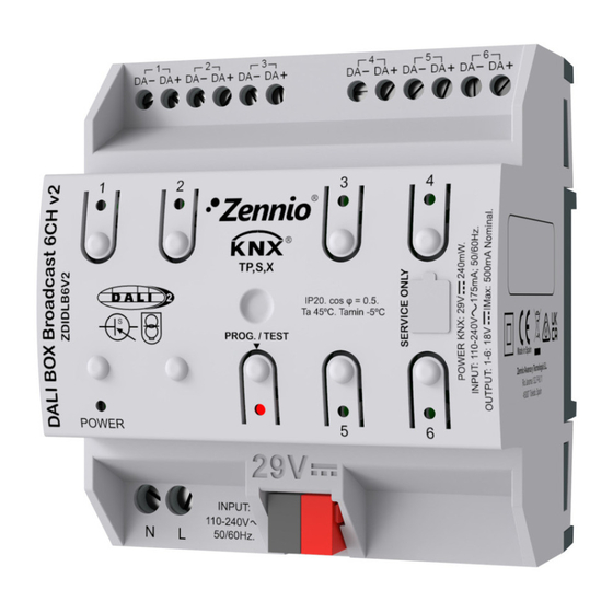 Zennio DALI BOX Broadcast 6CH v2 Technical Documentation