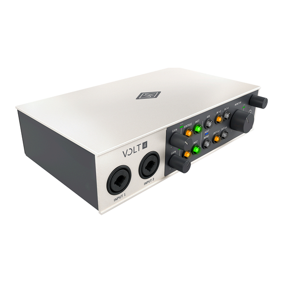 Universal Audio Volt 4 Hardware Manual