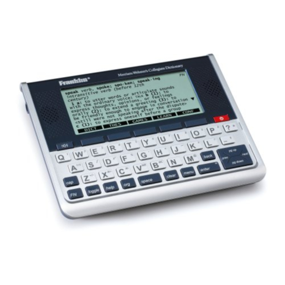Franklin SCD-1890 User Manual
