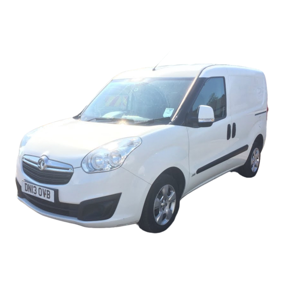 Vauxhall Combo Quick Reference Manual