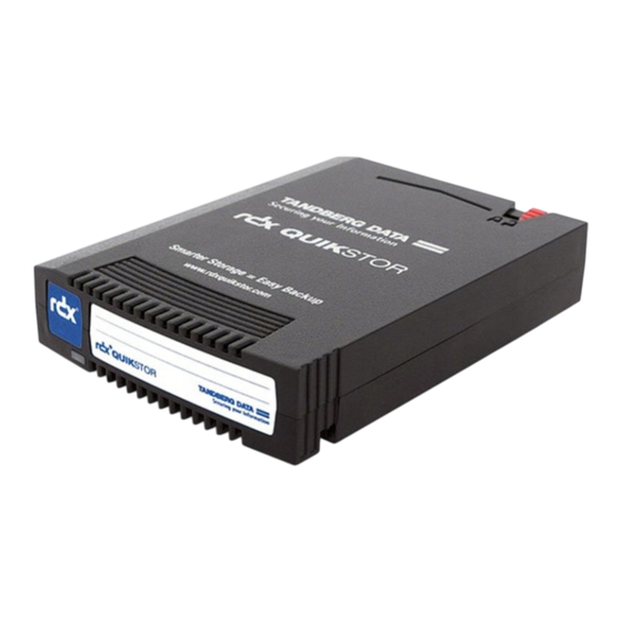 Overland Storage Tandberg Data RDX QuikStor Quick Start