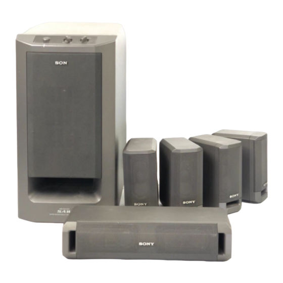 Sony SA-VE315 Operating Instructions Manual
