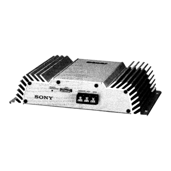 Sony XM-250 Service Manual