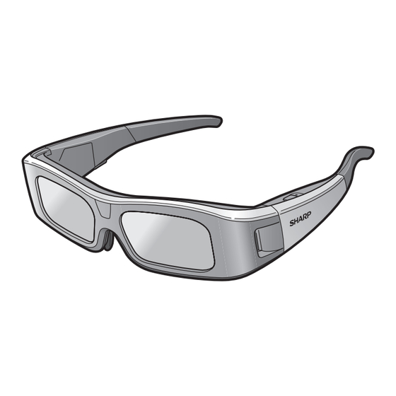 Sharp AN-3DG10-R Active Shutter Glasses Manuals