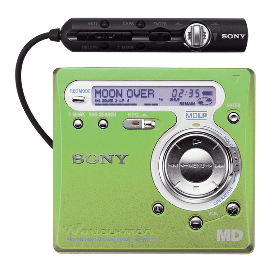 Sony MZ-R700 Manuals