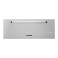 Bosch Warming Drawer HWD27 Use And Care Manual