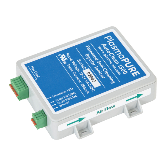 Plasma Air PlasmaPURE AutoClean 1500 Installation, Operation & Maintenance Manual