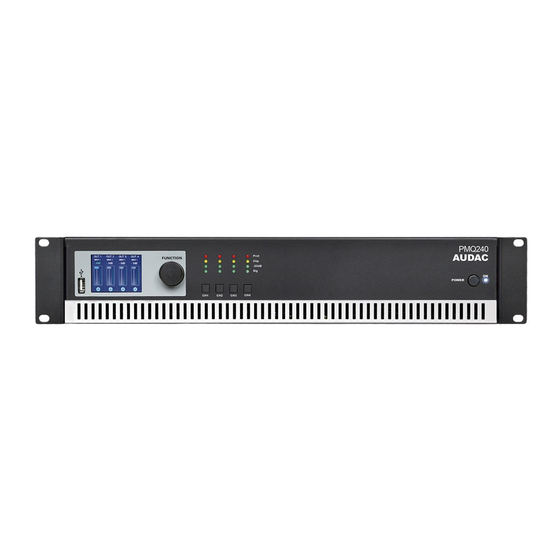 AUDAC PMQ240 User Manual