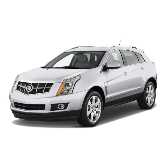 Cadillac 2012 SRX Personalization Manual