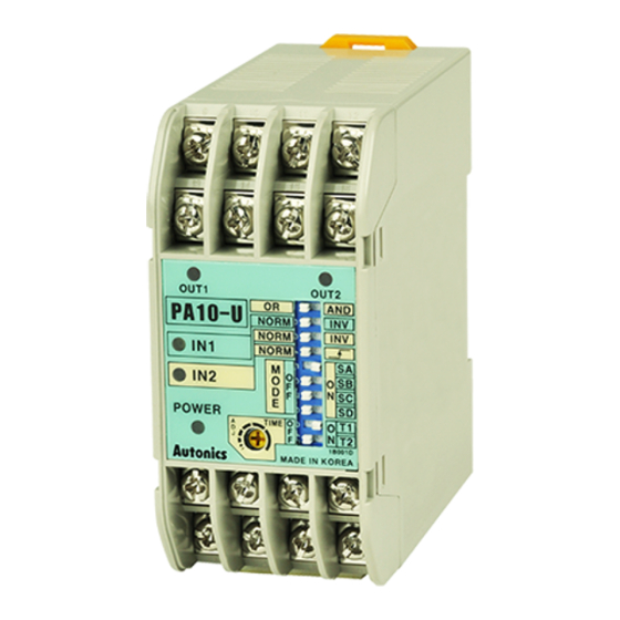 Autonics PA10-U Instruction Manual