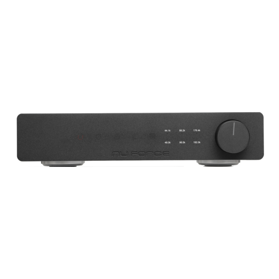 NuForce DAC-80 Interaction And Usage Manual