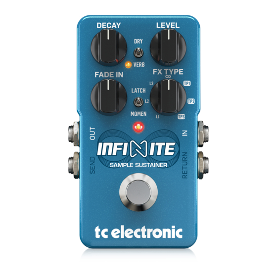TC Electronic INFINITE SAMPLE SUSTAINER Quick Start Manual