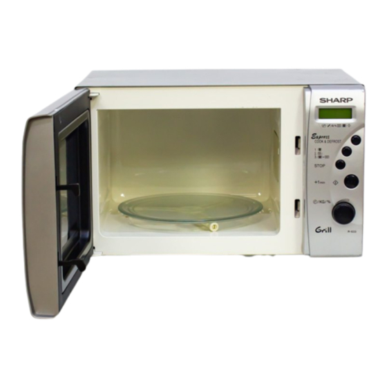 SHARP R-633 Microwave Oven Manuals