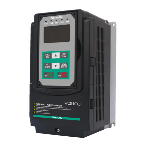 gefran VDI100 Series Instruction Manual
