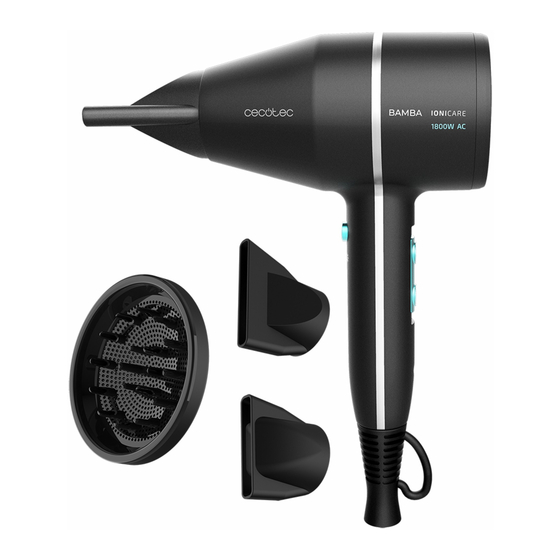 cecotec Bamba IoniCare 5500 PowerStyle Black Instruction Manual
