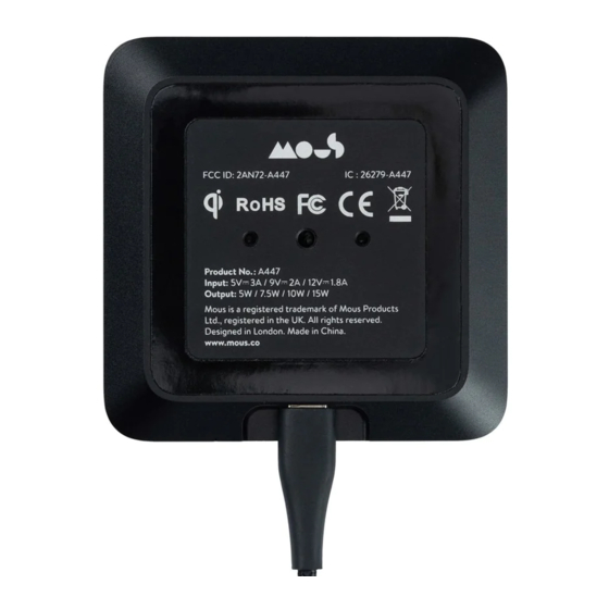 Mous AutoAlignPlus A447 Instruction And Safety Manual