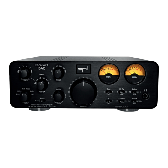 SPL Phonitor 3 DAC Manual