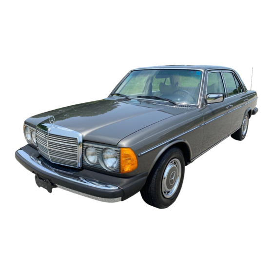Mercedes-Benz 300 CD 1978 Owner's Manual