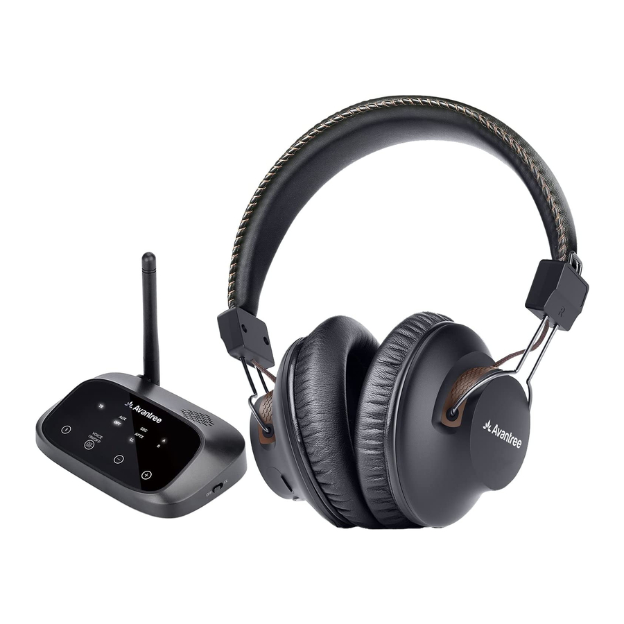 Avantree HT5009 Wireless Headphones And Transmitter Set Manual