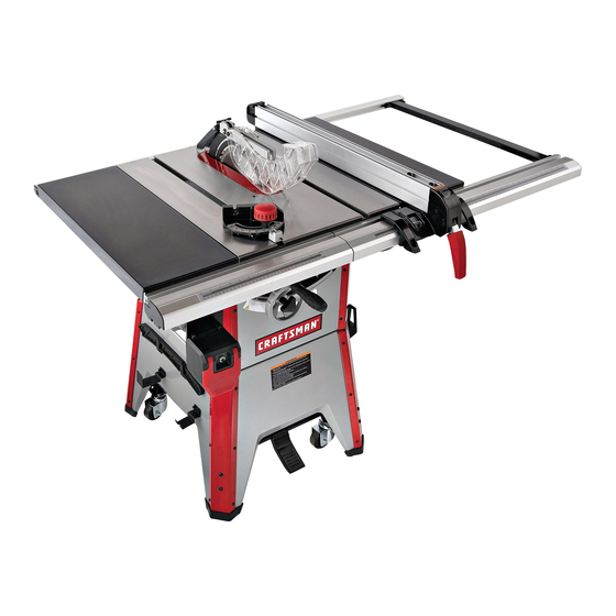 Craftsman 21833 - Professional Contractor Table Saw Operator's Manual