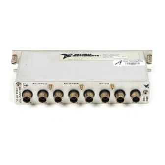 National Instruments SCXI -1305 Installation Manual