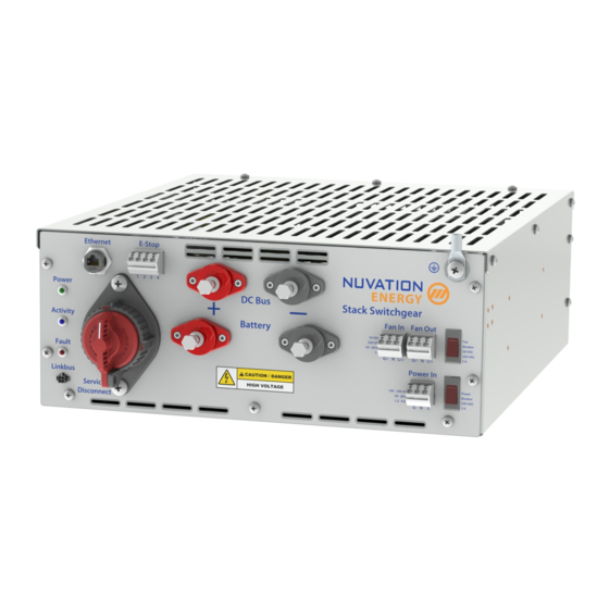 Nuvation Energy Stack Switchgear Product Manual