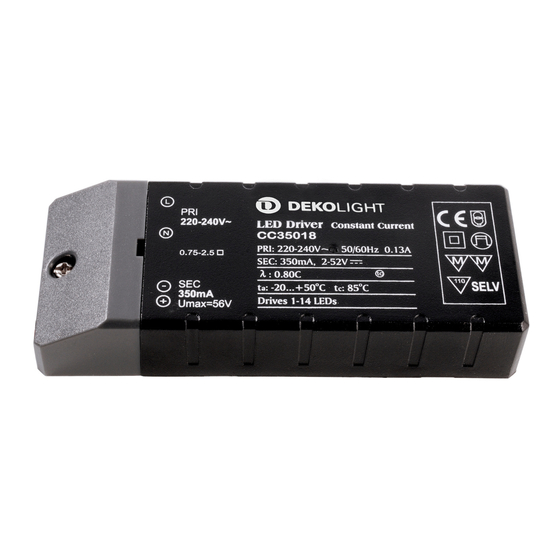 DekoLight BASIC CC35018 Product Notes