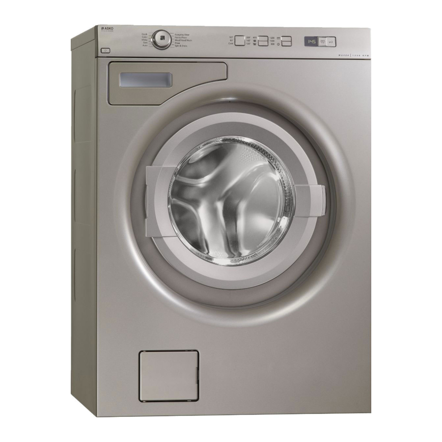 Asko W6424 Installation Instructions Manual