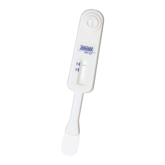 OraQuick Advance Step-By-Step Instructions