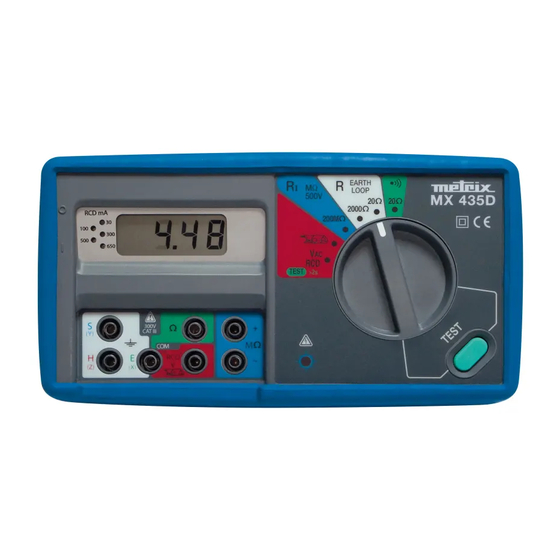 Metrix MX 435D User Manual
