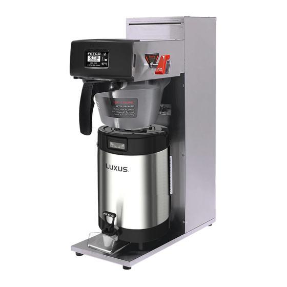 Fetco CBS-2111XTS Users Manual And Operator Instructions