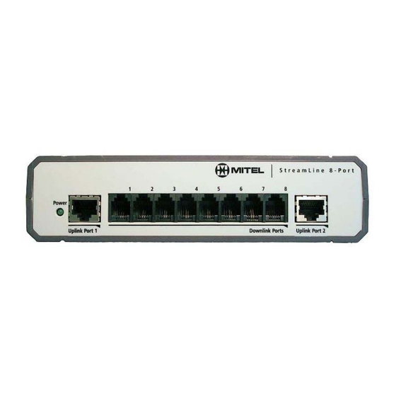 Mitel StreamLine 8-Port Switch Quick Install Manual