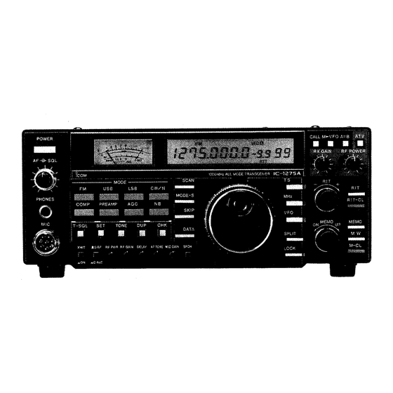 Icom IC-1275A Instruction Manual