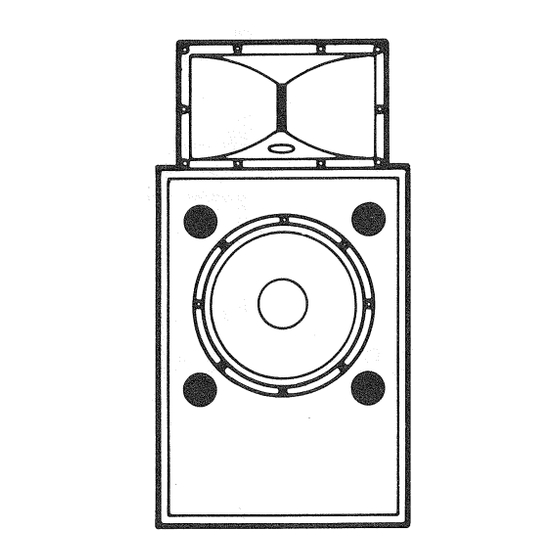 JBL Motion Picture Loudspeaker Systems Instruction Manual
