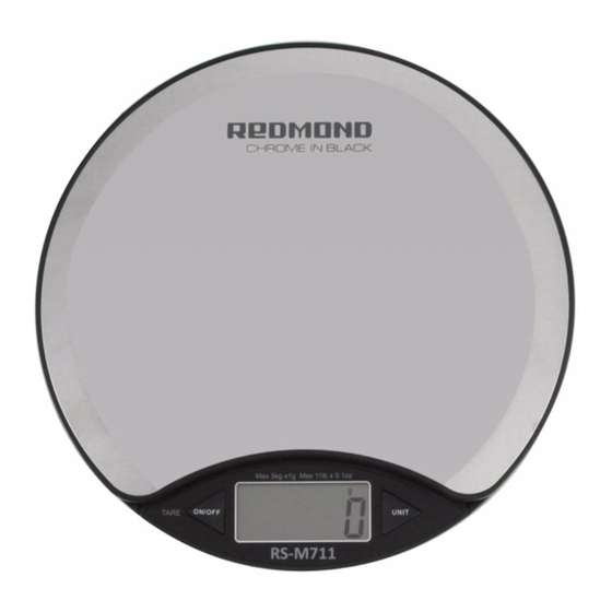 User Manuals: Redmond RS-M711 Kitchen Scale