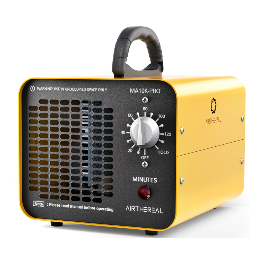 Airthereal MA10K-PRO - OZONE GENERATOR Manual