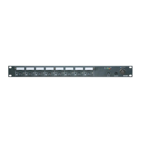 AUSTRALIAN MONITOR MX 81 Specifications