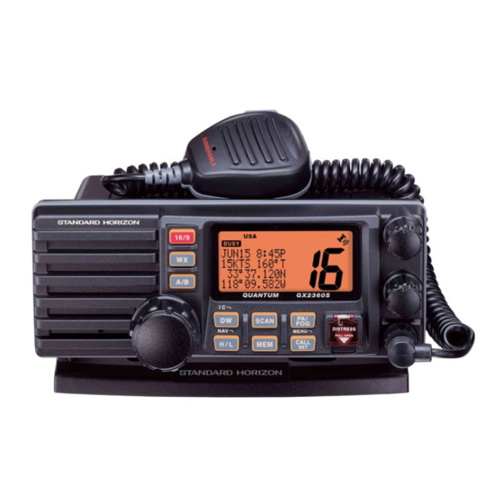 Standard Horizon QUANTUM GX2360S Owner's Manual