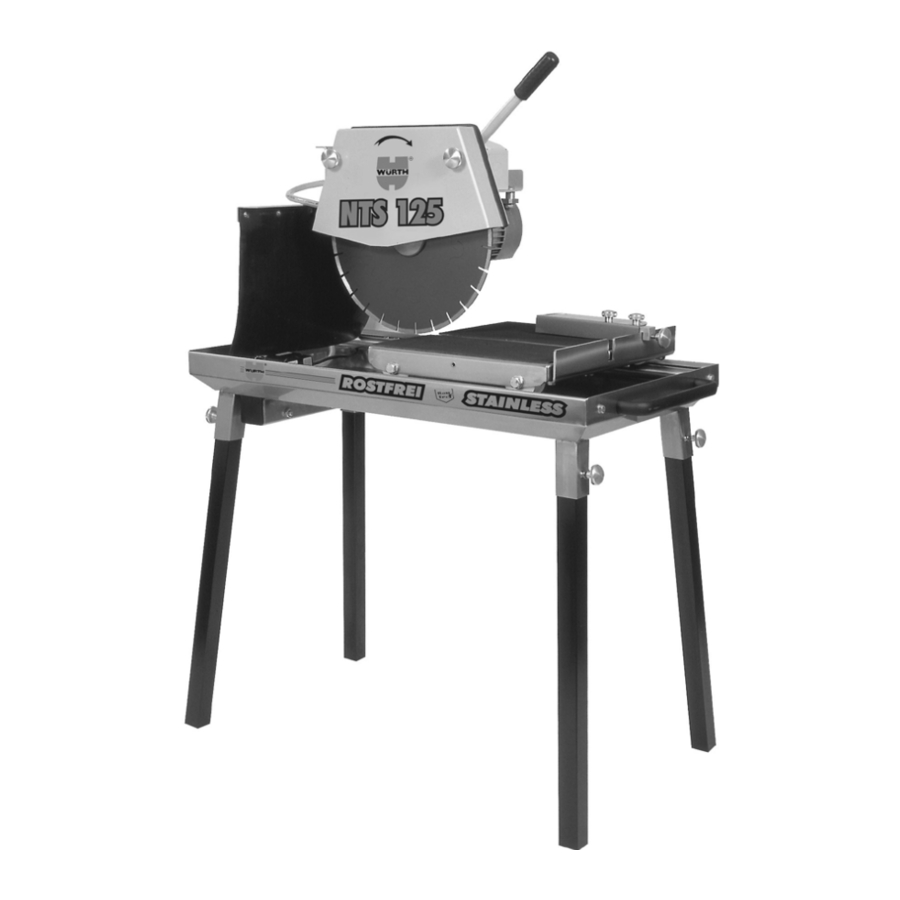 Würth master NTS 125 Operating Instructions Manual