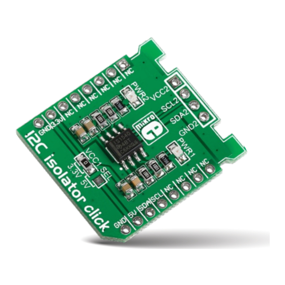 mikroElektronika clickBOARD I2C isolator click Manual