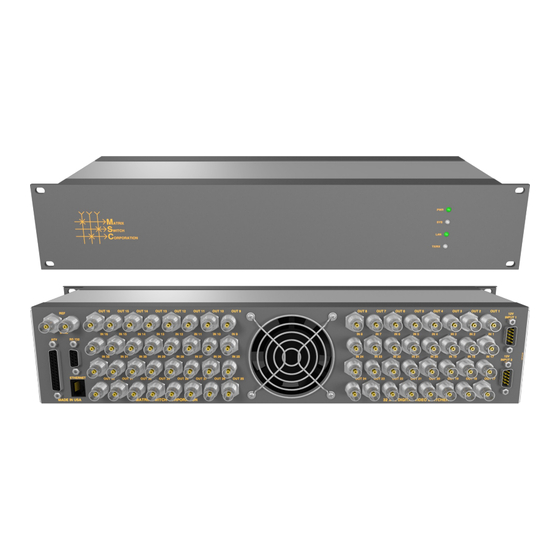 Matrix Switch Corporation MSC-2HD3232S Product Manual