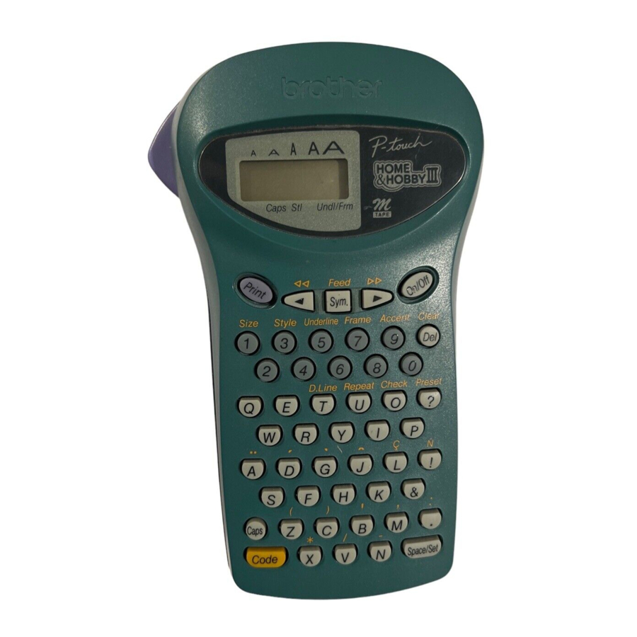 Brother P-touch 85 - Label Maker Manual