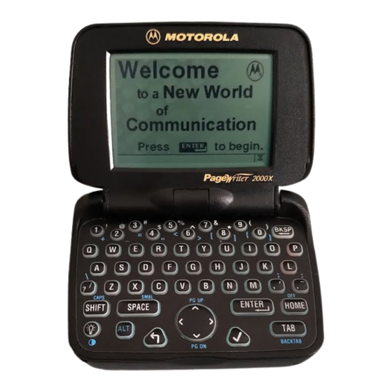 Motorola PageWriter 2000X User Manual