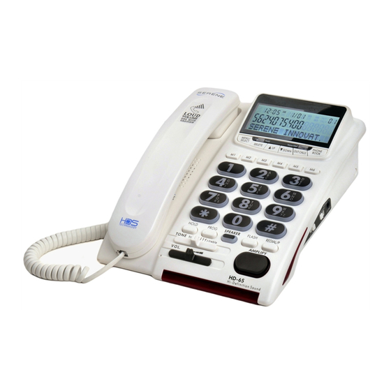 Serene HDPHONE HD-65 Quick User Manual