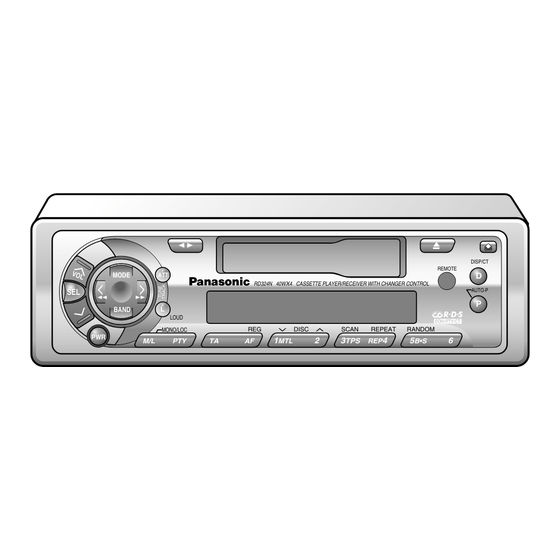 Panasonic CQ-RD324N Operating Instructions Manual