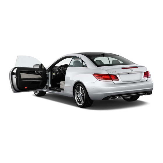 Mercedes-Benz E-Class Coupe Operator's Manual