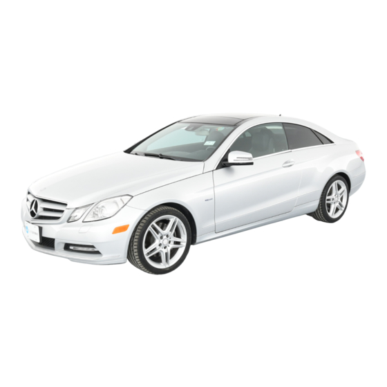Mercedes-Benz E-Class Coupe Operator's Manual
