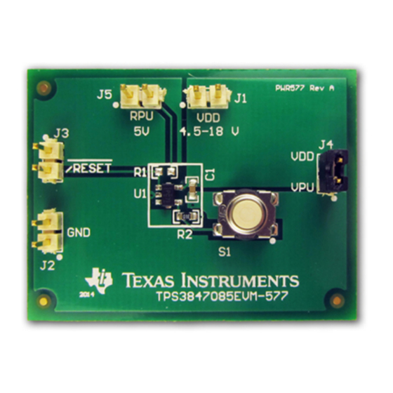 Texas Instruments TPS3847085EVM-577 User Manual